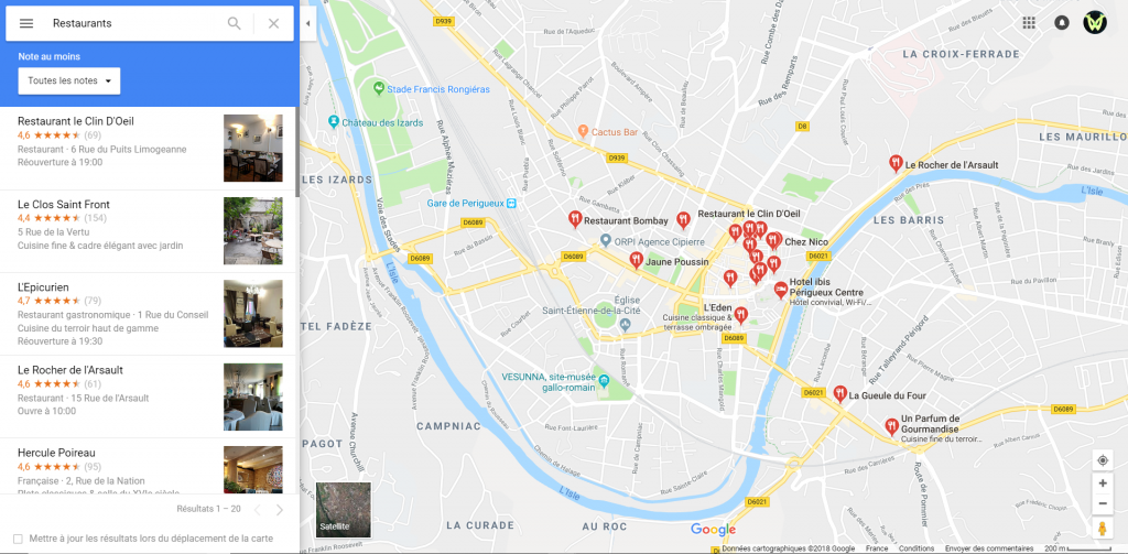 Référencement local Google périgueux map my business